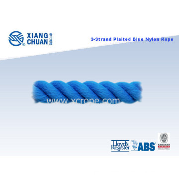 Cuerda de nylon azul trenzado 3 hilos trenzado ABS